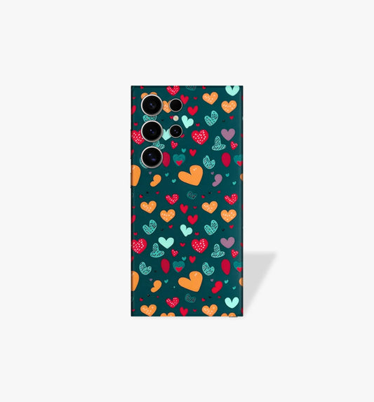 Multi Color Heart Phone Skin for Android