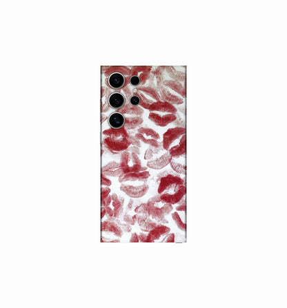 Crimson Kisses – Aesthetic Lip Print Phone Skin CLADURE Phone Skin