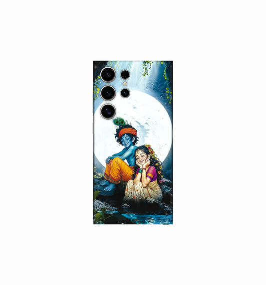 Radha Krishna Vrindavan Moonlight - Devotional Mobile Skin CLADURE Phone Skin