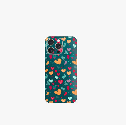 Multi Color Heart Phone Skin for Iphone 