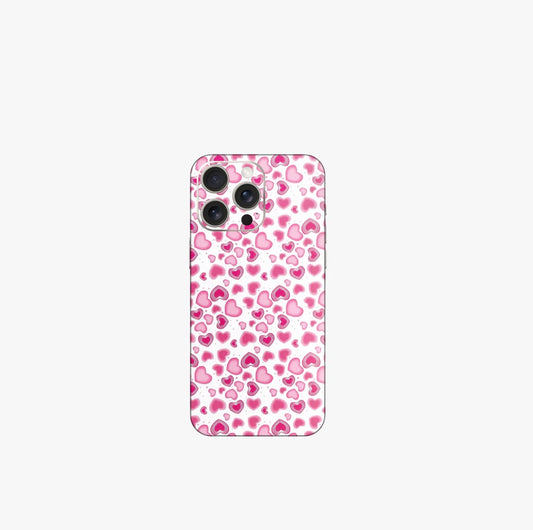 Pink Hearts Phone Skin for Iphone 